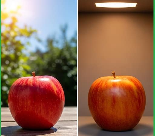 So Sánh Màu Sắc: Ánh Sáng Tự Nhiên hay Tủ So Màu – Lựa Chọn Nào Tối Ưu? 8 so sanh mau khi nhin duoi anh sang mat troi va tu so mau