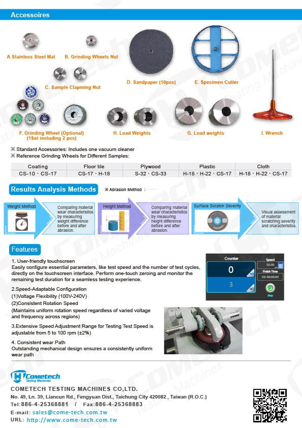 Máy đo độ mài mòn QC-619H (Taber Abrasion Tester) - THIẾT BỊ – VẬT TƯ RT phu kien 619H