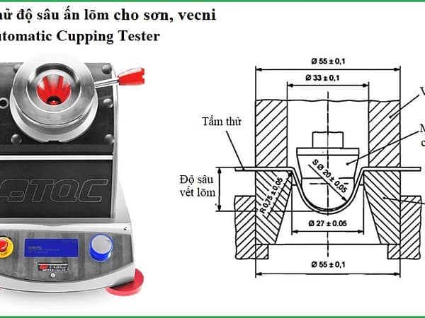 Cách sử dụng thiết bị thử độ sâu ấn lõm cho sơn, varnishes (Cupping test) - THIẾT BỊ – VẬT TƯ RT thiet bi thu do sau an lom son