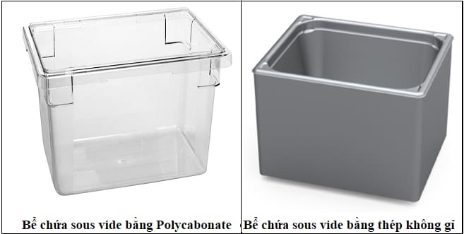Bể chứa dành cho máy sous vide Bể chứa dành cho máy sous vide