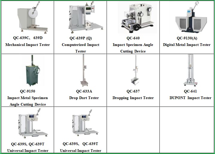 Các model máy đo độ bền va đập vật liệu Các model máy đo độ bền va đập vật liệu