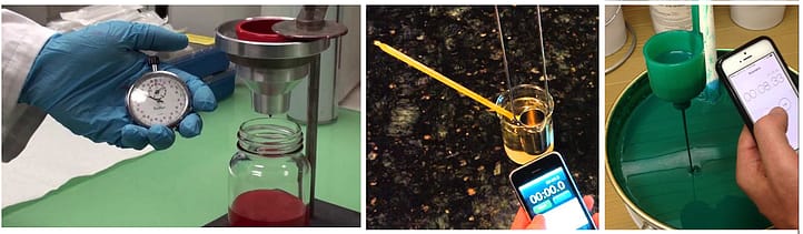 Xác định độ nhớt sơn, mực in bằng cốc đo 1 cach su dung coc do do nhot