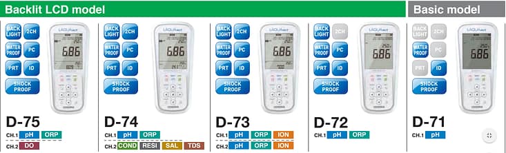 Máy đo pH cầm tay Horiba - Nhật Bản Máy đo pH cầm tay Horiba - Nhật Bản