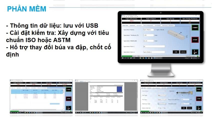 Phần mềm xác định độ bền kéo đứt vải