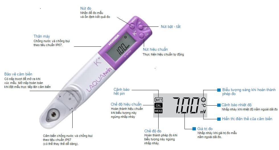 Bút đo kali Nhật Bản Bút đo kali Nhật Bản